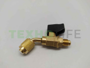 Переходник (Адаптер с шаровым вентилем) Value  угловой (с 1/4 на 1/4) CV05