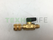 Вентиль запорный без шланга 180° (F1/4xM1/4SAE)