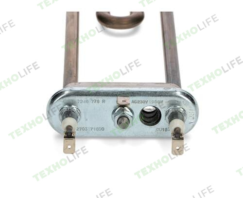 ТЭН стиральной машины, 1950W, Irca, L-245мм, 2863701600, HTR004AC, Beko, с отверстием под датчик