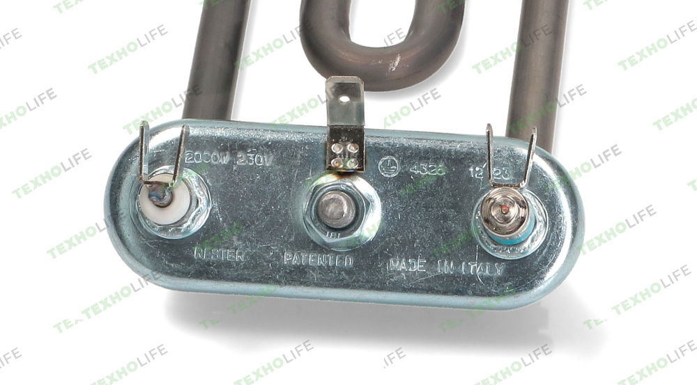 ТЭН стиральной машины, 2000W, (изог. А=18,В176, М120), Ariston, Indesit, HTR000PH