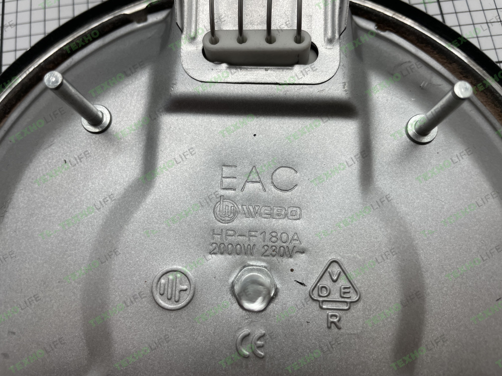 Конфорка, 2000W, D-180мм, 3.64.060.05, WEBO, HP-F180A