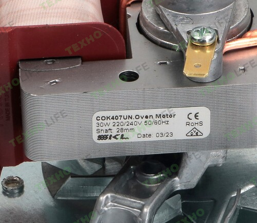 Вентилятор обдува духовки, COK407UN, 30W, 220-240V, шток 28мм