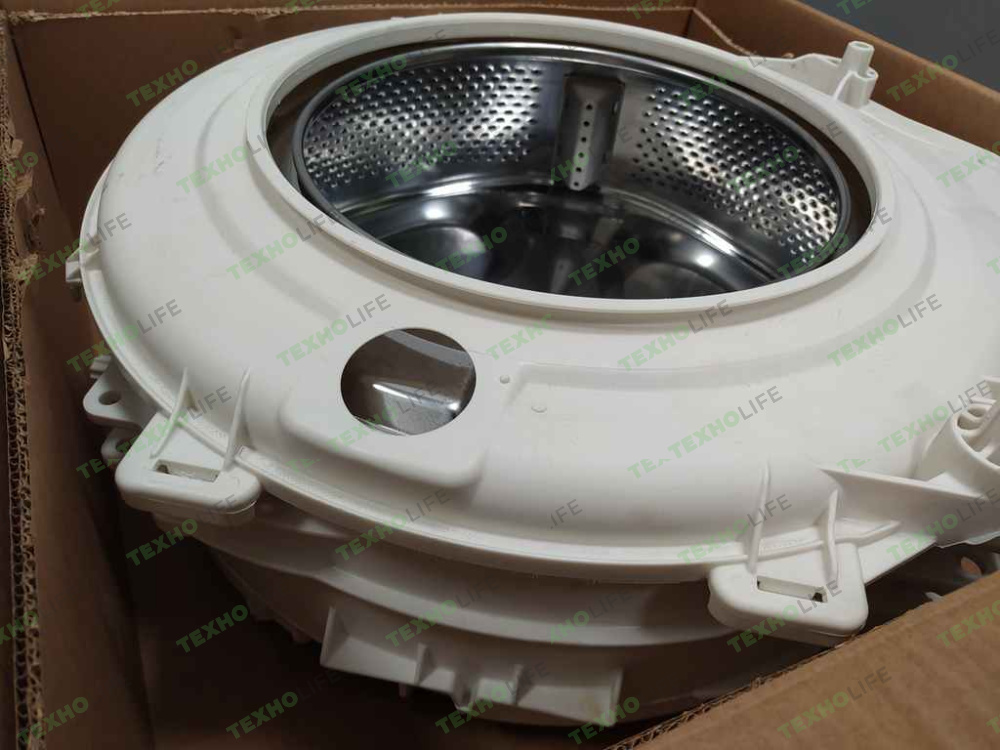 Бак стиральной машины, Indesit, со шкивом, без тэна, узкий, 33см, C00118020