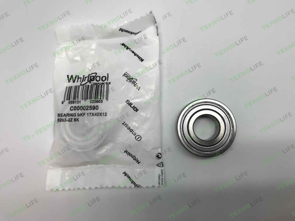Подшипник 6203 ZZ (17*40*12) в упаковке Whirlpool C00002590