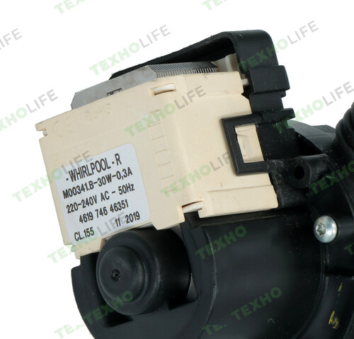 Насос стиральной машины, Whirlpool, 30W, PMP025WH, PLASET