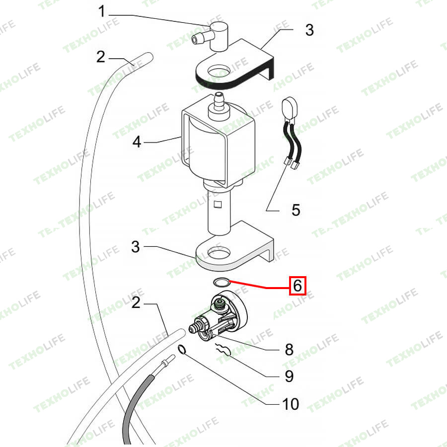 Прокладка O-Ring 2031 переходника к помпе для кофемашин Philips Saeco 140321961