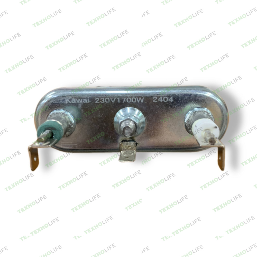 ТЭН стиральной машины, 1700W, L-165*120мм, без отверст., Kawai, прямой без пакета