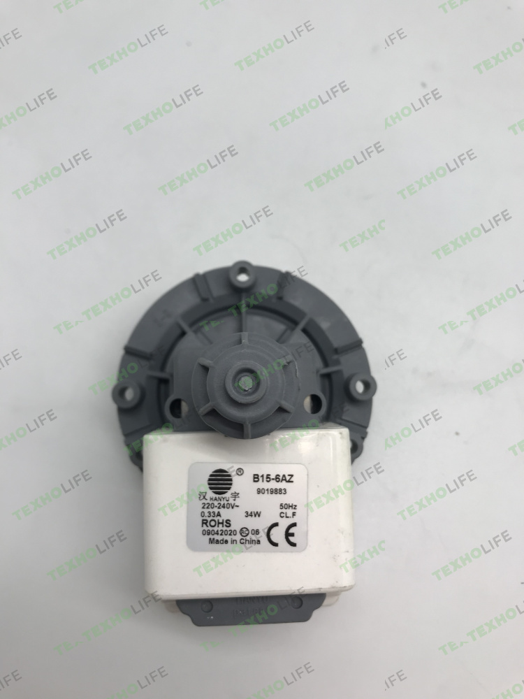 Насос стиральной машины, HANYU, 34W, на 3-ех винтах, клеммы вперед, 0215499