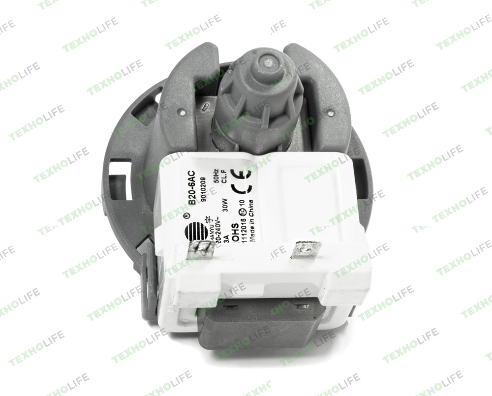 Насос стиральной машины, HANYU, 30W,на 8 защелках, клеммы назад раздельно, 9010209, PMP525UN,AV54509