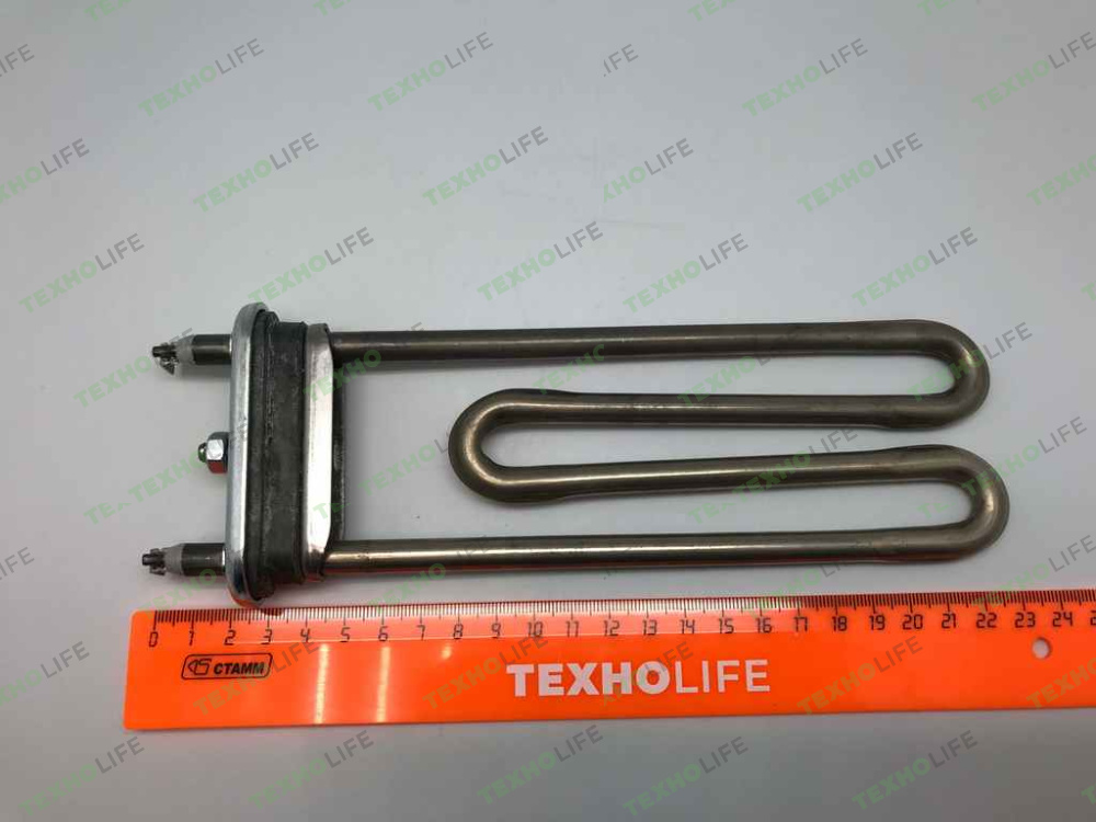 ТЭН стиральной машины, 2000W, L-200мм прямой c отв., Bosch, HTR006BO