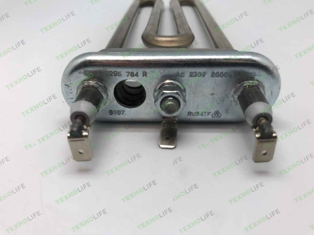 ТЭН стиральной машины, 2000W, L-200мм прямой c отв., Bosch, HTR006BO
