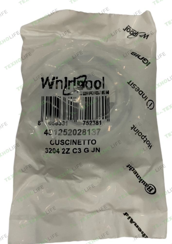 Подшипник 6204 ZZ (20*47*14) в упаковке Whirlpool C00002591