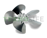 Крыльчатка вентилятора холодильника, 200 мм / 28° (металл) направ против час