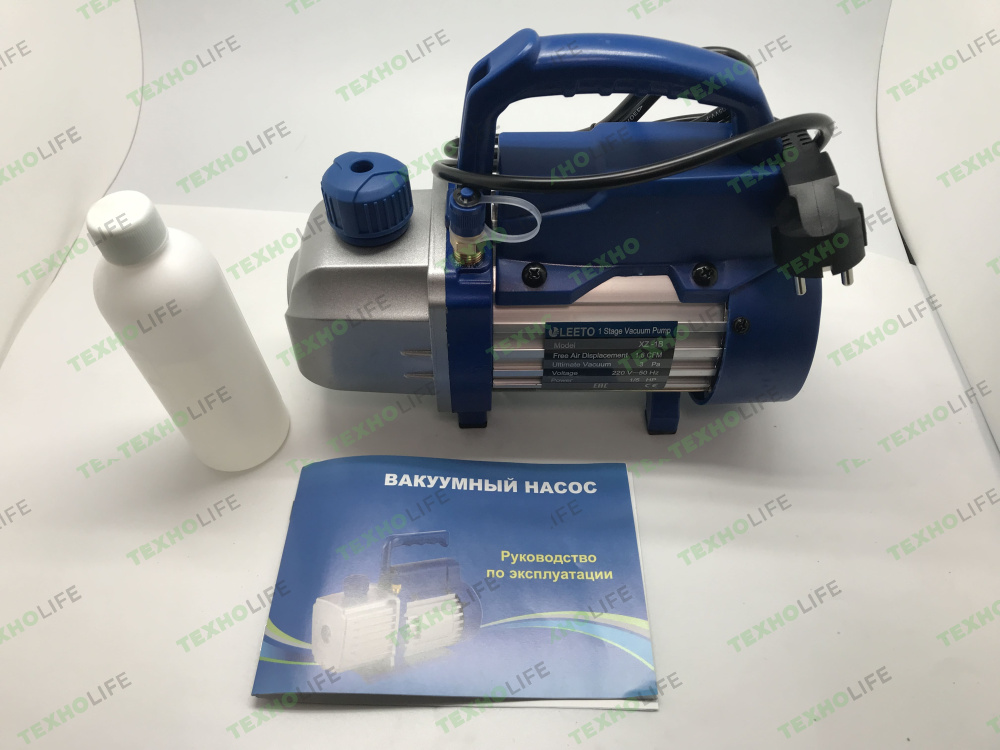 Вакуумный насос 1-ст Leeto XZ-1B (42 л/мин.)  Вес 4,2 кг