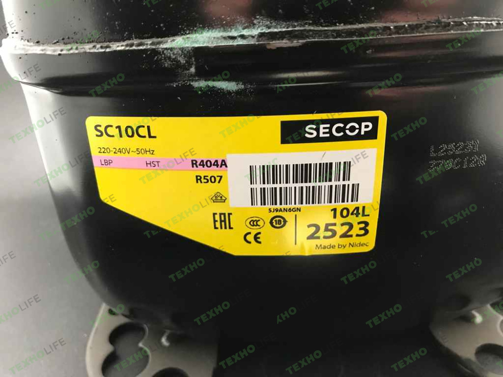 Компрессор Secop SC10CL (R-404) (W при -23.3° 402Вт)