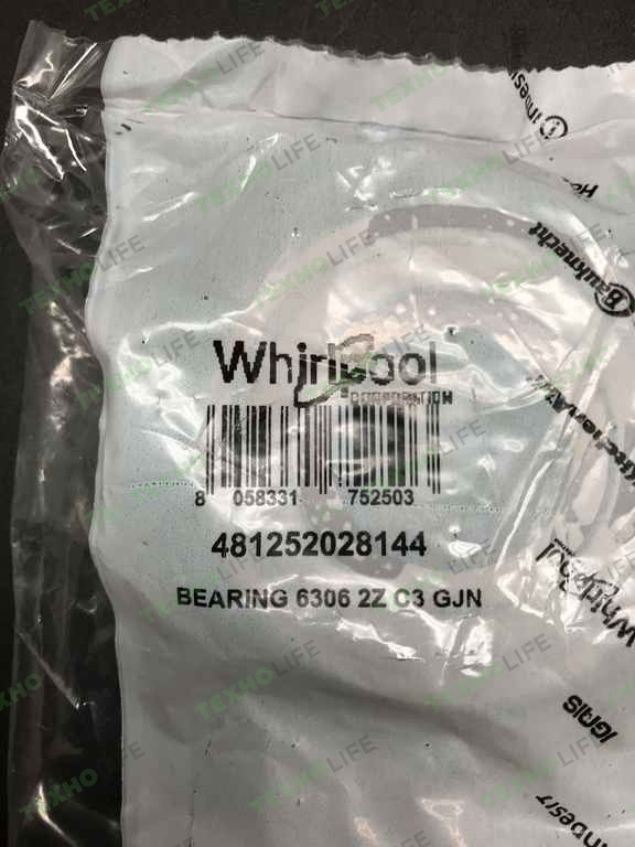 Подшипник 6306 ZZ (30*72*19) SKF в упаковке Whirlpool 481252028144