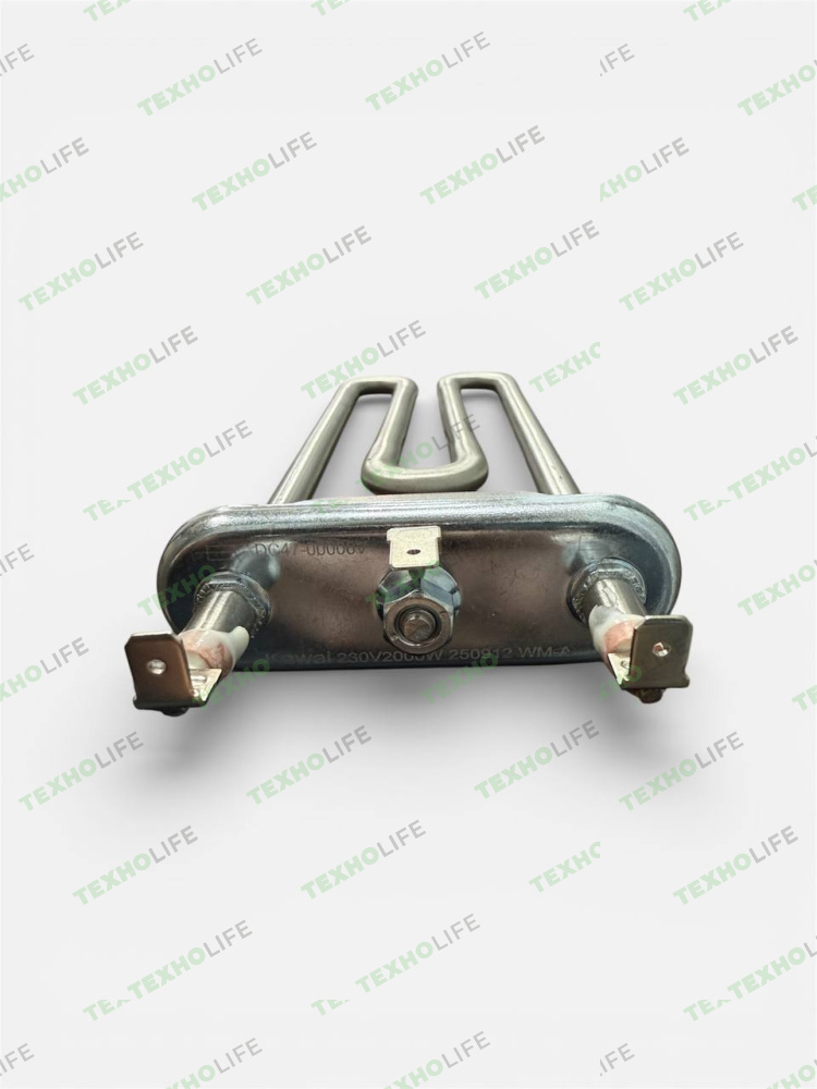 ТЭН стиральной машины, 2000W, L-180мм, прямой без отв. Kawai с 2 термопредохр. Samsung DC47-00006V