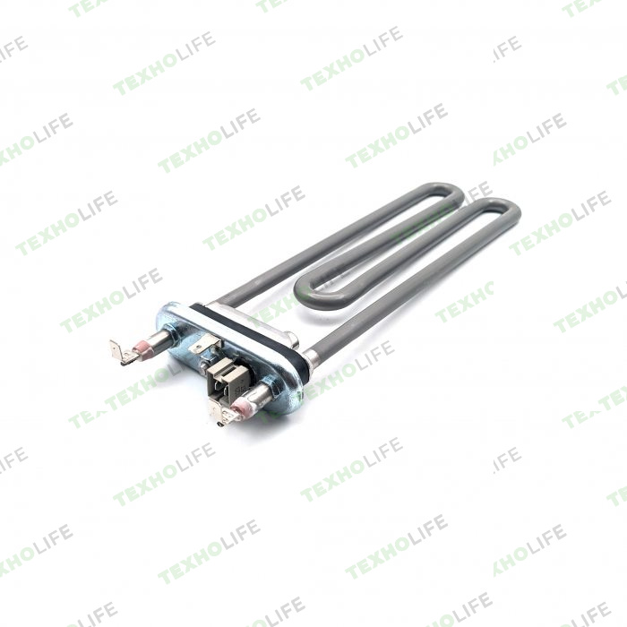 ТЭН стиральной машины, 2000W, L-218мм, с датчиком. Kawai, Samsung DC47-00033D, 12kOm, с керам.покр