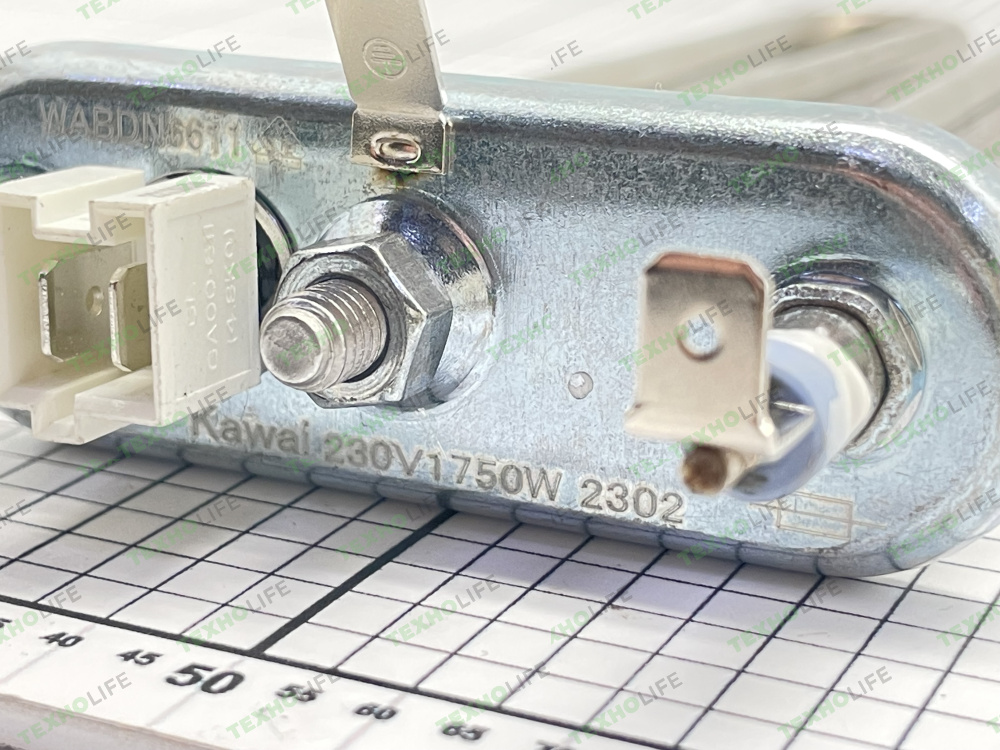 ТЭН стиральной машины, 1750W, L-180мм, прямой с датчиком, Атлант, Electrolux, 903468420121