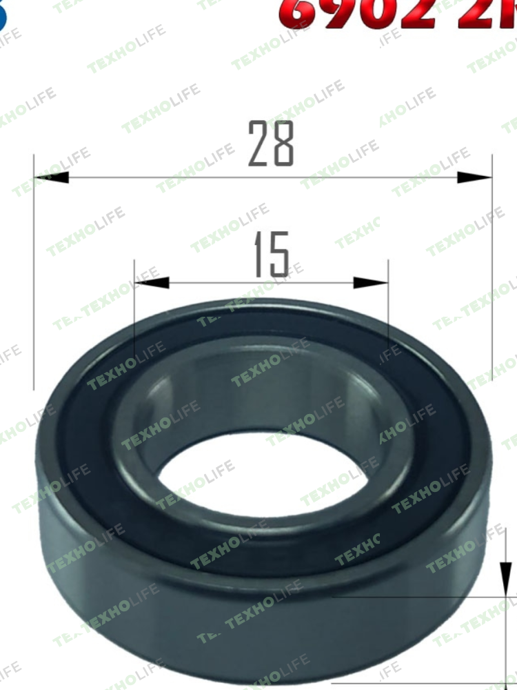 Подшипник 6902 RS (15*28*7), Китай