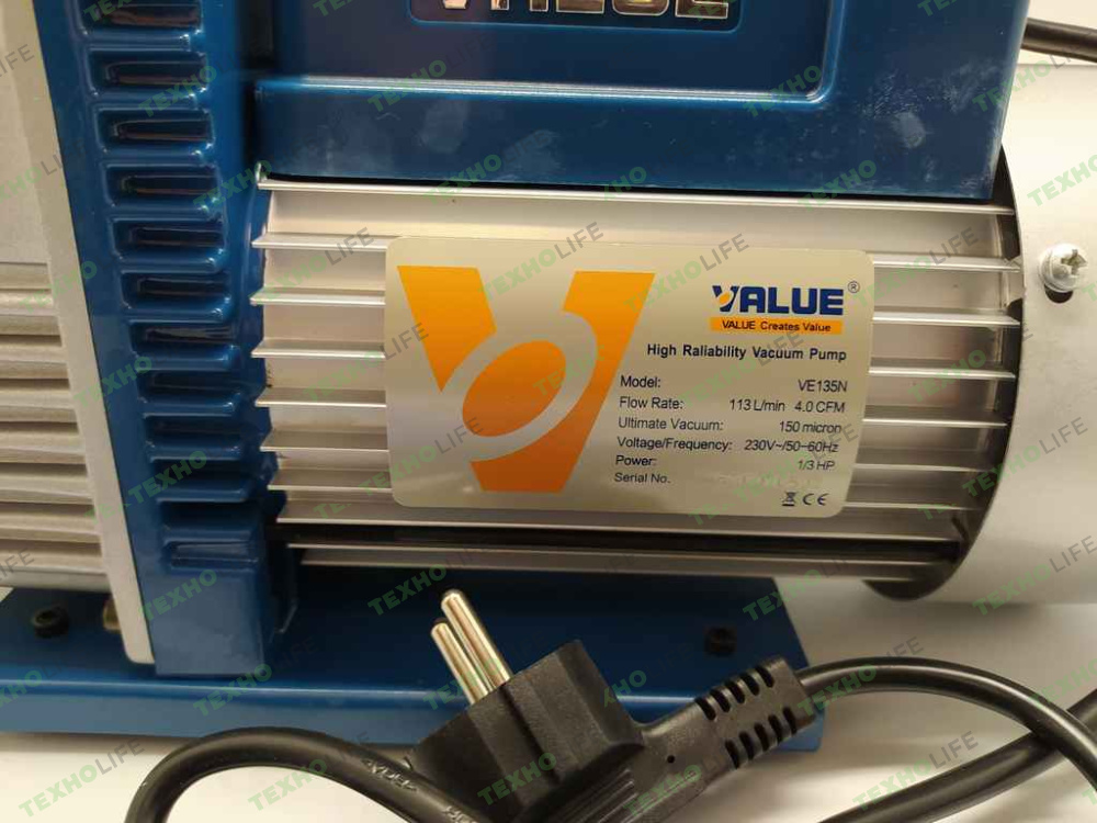 Вакуумный насос 1-ст VALUE VE135N (100л/мин)