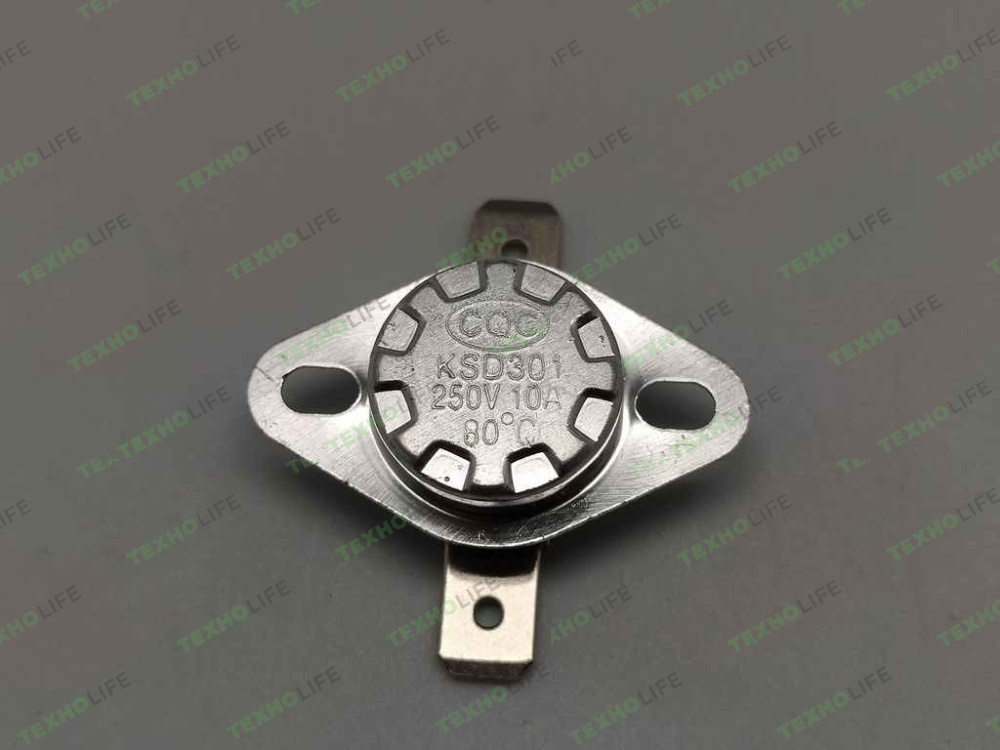 Датчик температуры, KSD, 80°С 220V, 10A