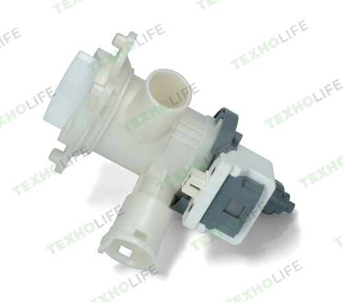 Насос стиральной машины, Bosch, Siemens, 30W, (3 защелки, фишка вперед, с улиткой) PMP040BO