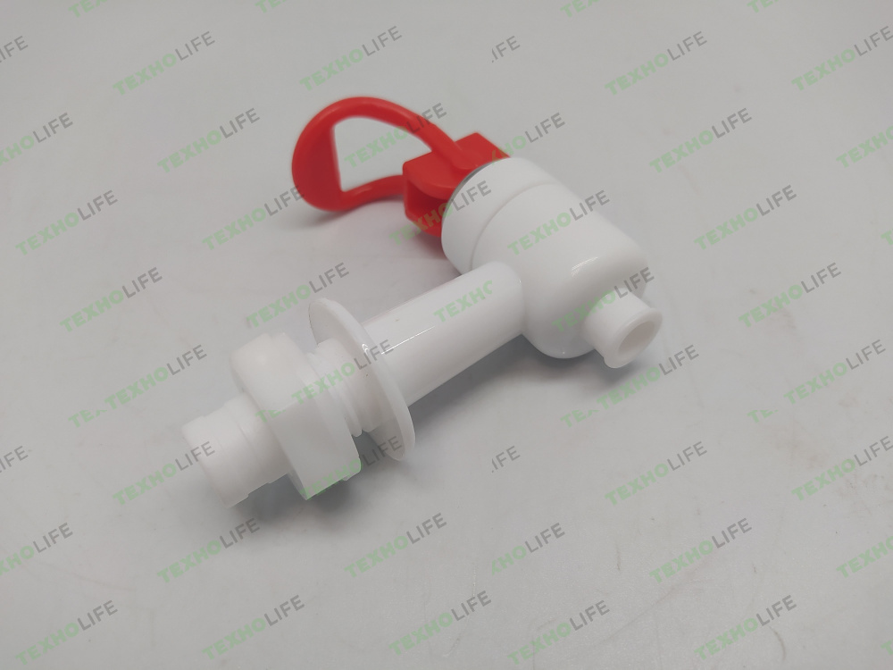 Кран кулера, KL003, наружняя резьба (красный)