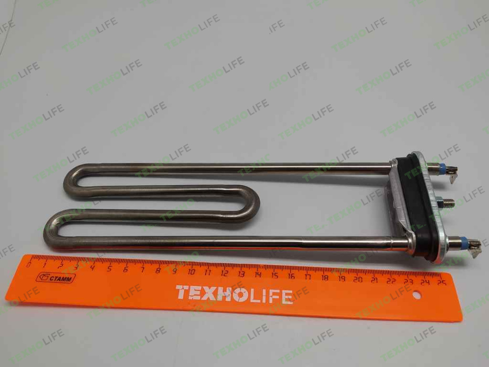 ТЭН стиральной машины, 2000W, L-280 прямой с отвер. под датчик, M90, R13, F28, K4