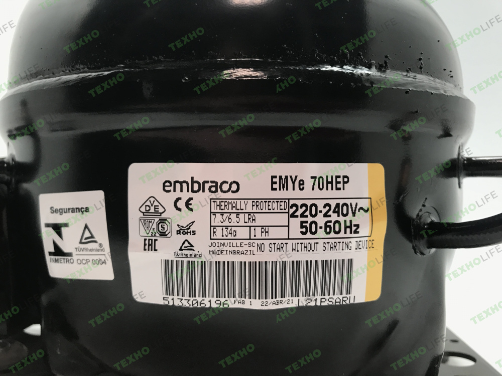 Компрессор Embraco Aspera EMYE70HEP (R-134, -23,3 С,171 Вт)