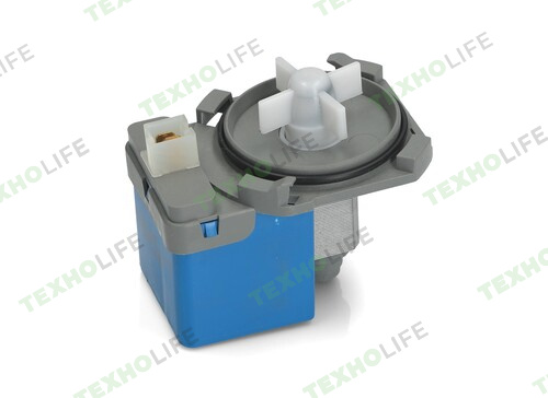 Насос стиральной машины, 30W, на 4-ех защелках, фишка вперед, Bosch, Siemens, PMP023BO