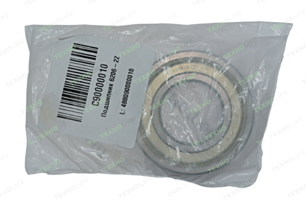 Подшипник 6206 ZZ (30*62*16) WUXI WHRBC, оригинальная упаковка Indesit, Китай