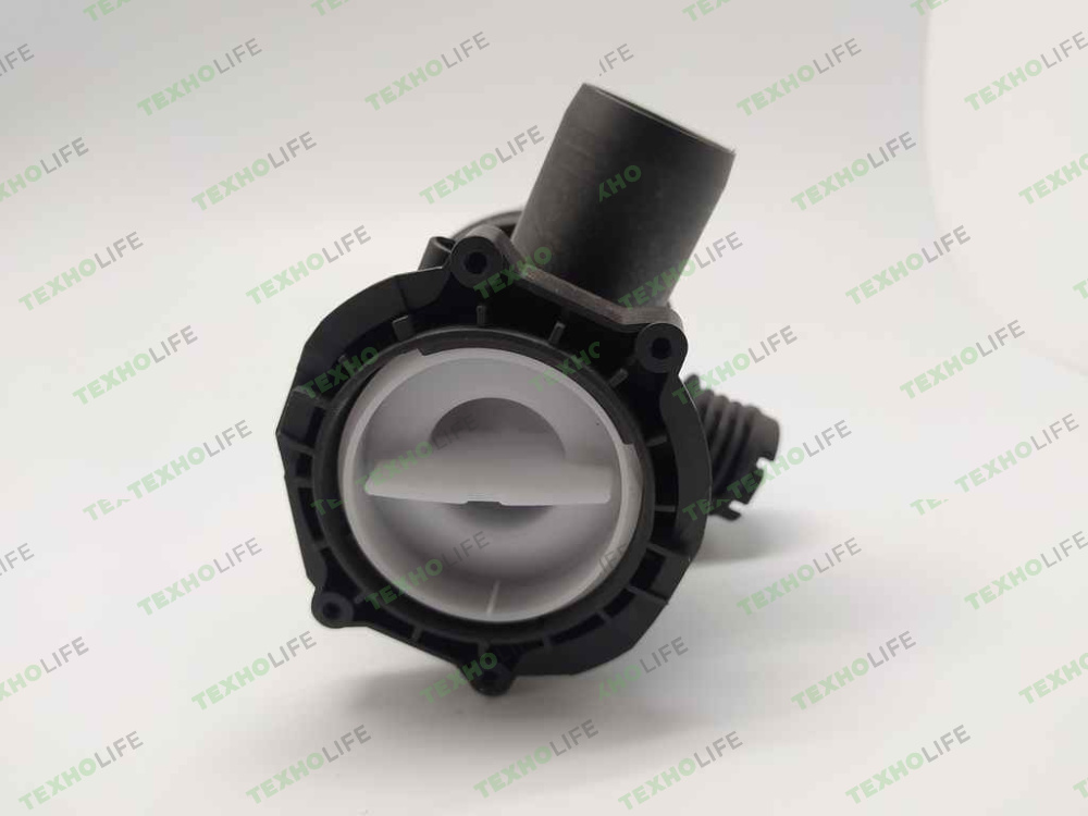 Насос стиральной машины, Askoll, на 3-ех винтах, фишка назад, Hotpoint-Ariston, с улиткой и фильтром