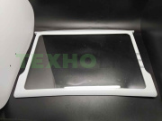 Полка стеклянная Бирюса нов.мод.ряд 0030006000 с обрамлением