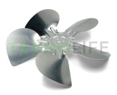 Крыльчатка вентилятора холодильника, D-300мм, 28°(металл), (всас.) направ против час