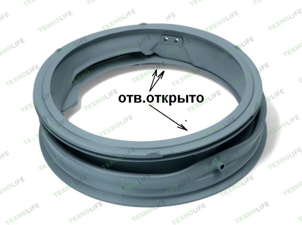 Манжета люка стиральной машины, LG, MDS63939301, GSK025LG, отверстия открыты