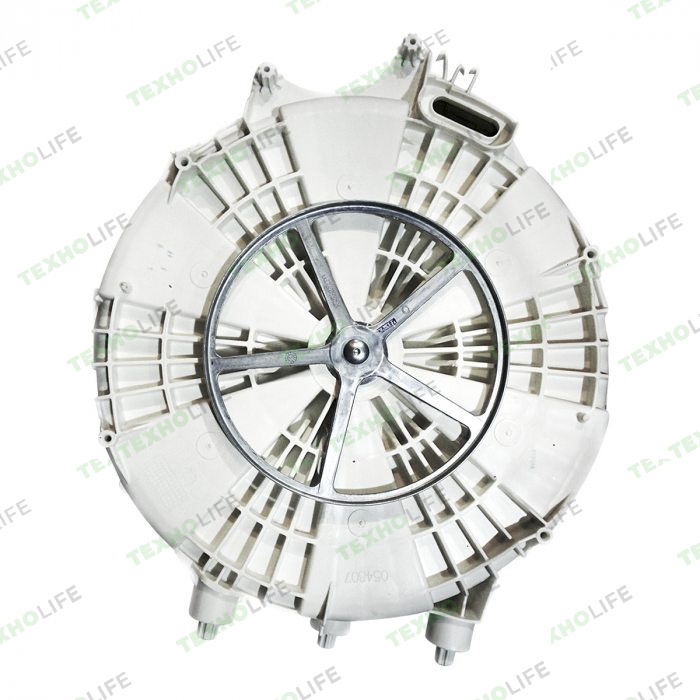 Бак стиральной машины, Indesit, C00109633, (в комплекте со шкивом без тэна)