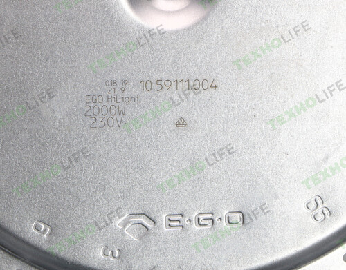 Конфорка стеклокерам. плиты, 2000W, D-190/215mm, HILIGHT, EGO, 10.59111, COK053UN