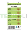 Комплект жиклеров газовой плиты 6MB (0.80, 0.90, 0.90, 1.00, 1.30) WO531