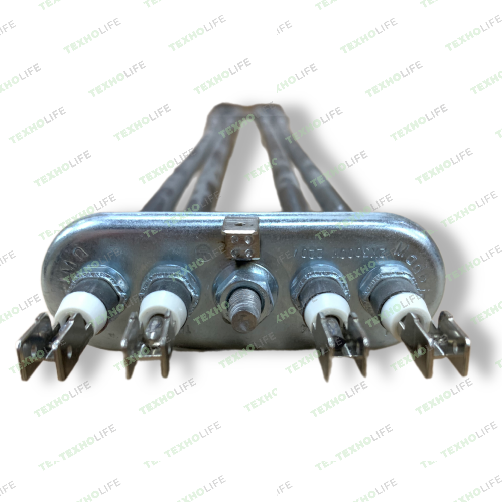 ТЭН 6000 Вт (3000+3000), 220V, для промышленной стир. маш. L-465 мм, без отверстия, Thermowatt