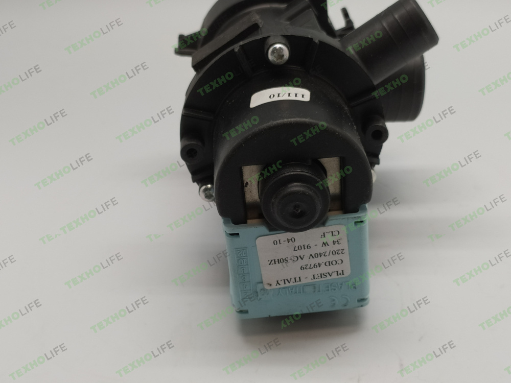 Насос стиральной машины, Whirpool, 34W, с улиткой, PMP006WH, 481981728926, 481236018527, 48193601818