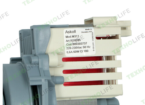 Насос посудомоечной машины, Indesit, Ariston, 60W, 220-230V, C00303737