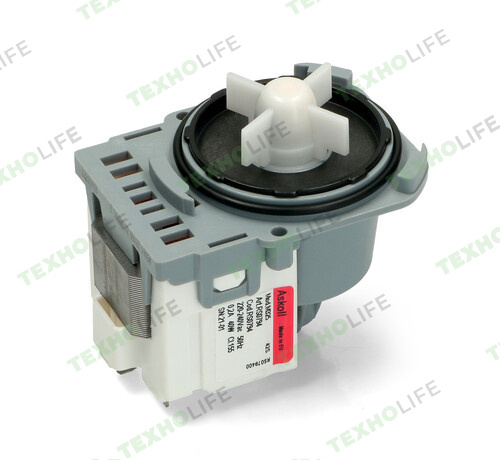 Насос стиральной машины, Askoll, 40W, на 3-ех защелках, клеммы назад раздельно, PMP004UN