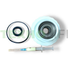 Суппорт в сборе пластик (сторона шкива, резьба против часов.)+сальн.V-RING SZPK, cod099, 4071430971