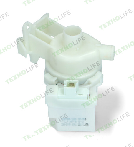 Насос стиральной машины, Copreci, PMP005VE, 25W, 0,19A, 4 защелки, фишка вперед