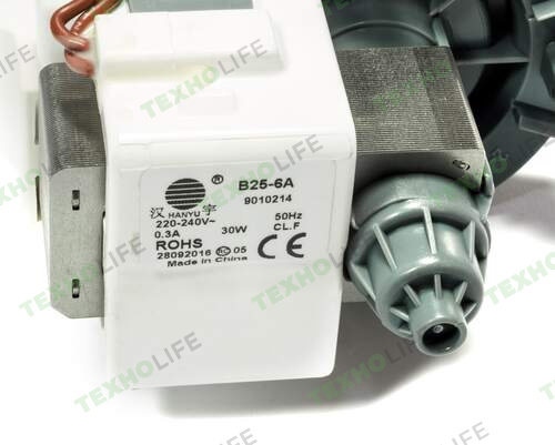 Насос стиральной машины, Whirlpool, 30W, 480111100786, PMP019WH, HANYU