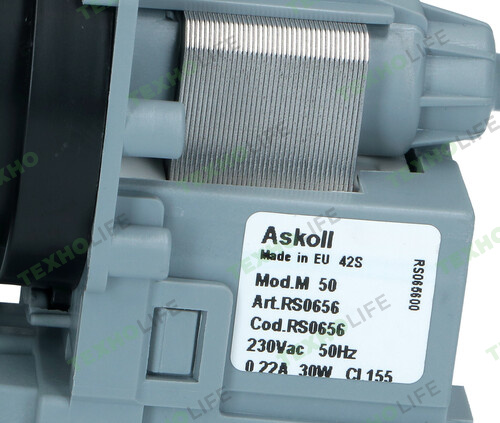 Насос стиральной машины, Askoll, Bosch, 00142370, PMP020BO, в сборе с улиткой