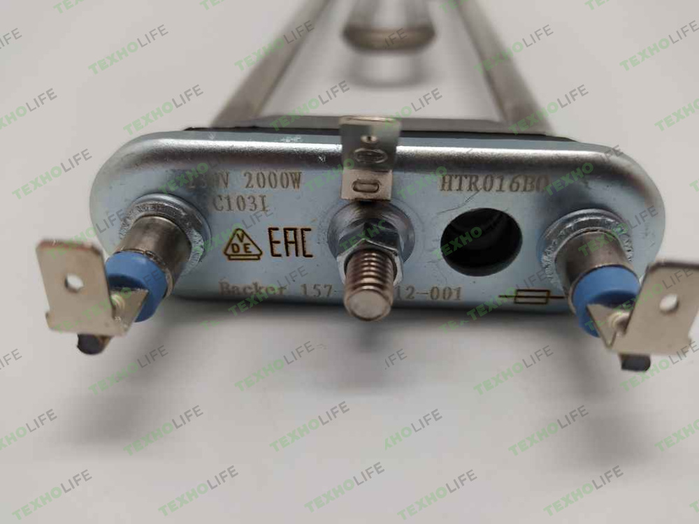 ТЭН стиральной машины, 2000W, L-280 прямой с отвер. под датчик, M90, R13, F28, K4