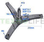 Крестовина барабана стиральной машины, Midea, подш., 6206, 6207, 12338100000001 Крестовина барабана стиральной машины, Midea, подш., 6206, 6207, 12338100000001
