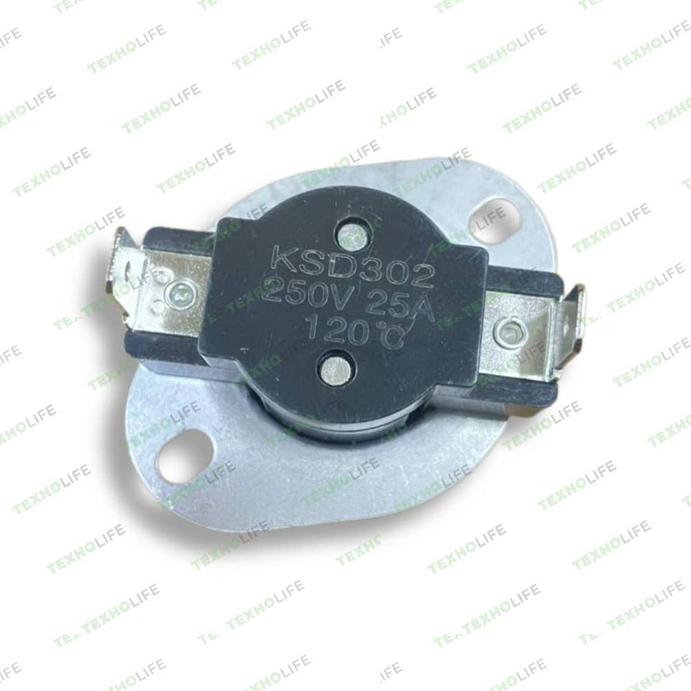 Датчик температуры, для духовых шкафов Haier Whirlpool и другие. KSD302, 120°С, 250V 25A, TR042